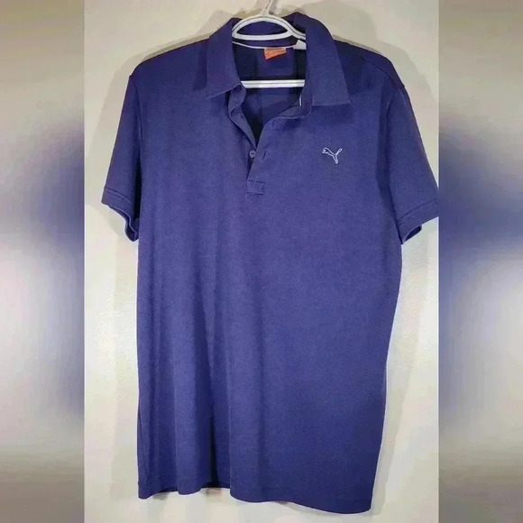 Puma Mens Purple Polo Golf Shirt Breathable  Size Large - Picture 1 of 5